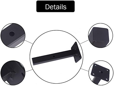 AddGrace Industrial Black Shelf Brackets 10 Inch L Brackets - Image 3
