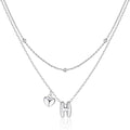 adoyi Valentines Day Gifts for Women Hers Dainty 14K Gold Plated Heart Initial Necklaces Layered Letter A-Z Pendant Necklace Stack Trendy Jewelry Birthday Valentines Day Gifts for Women Jewelry