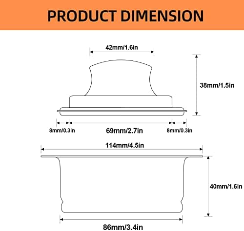 RQYEKDO Garbage Disposal Flange Stopper Baffle Kit Stainless Steel Black - Image 2