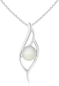 Angara Natural Moonstone Pendant for Women | Moonstone Angel Wing Bypass Pendant in 14K Solid Gold/Platinum With 18" Chain | Birthday, Anniversary, Gemstone Jewelry Gift