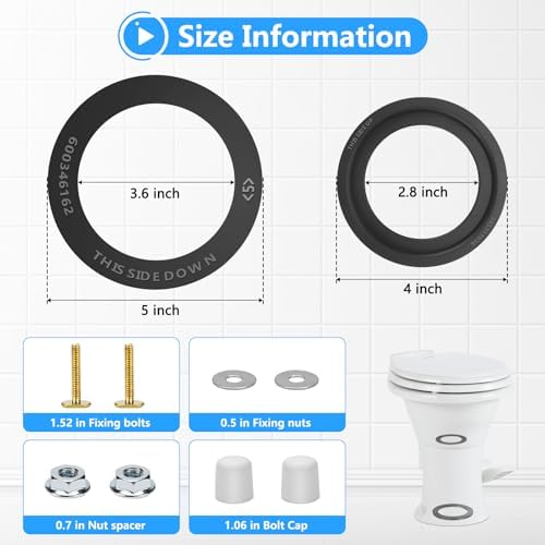 RV Toilet Seal, Replace 385311652 RV Toilet Seal Kit and 385311658 RV Toilet - Image 2