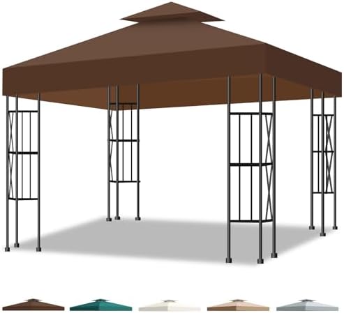 10x10 Canopy Replacement Top Cover Canopy Top Replacement Double Layer Vented by Qdreclod