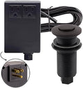 Westbrass ASB-2B3-12 Sink Top Waste Disposal Air Switch and Dual Outlet Control by Westbrass