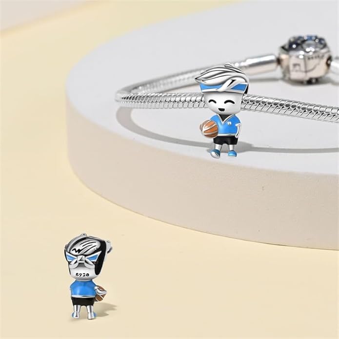 LIGHTDOG 925 Sterling Silver Charm fits Pandora Charm Bracelet Necklaces Pendant Bead Charms Jewelry Gift for Women Family Friends