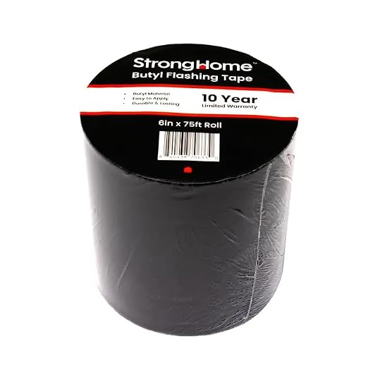 StrongHome Butyl Flashing Tape for Windows & Doors, 6-in. x 75-Ft Roll by Unknown