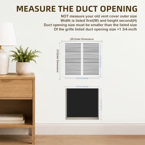 14x30 Return Air Grille for 14"W x 30"H Duct Opening, Return Air Vent Cover - Image 2
