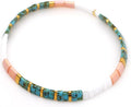 Sonateomber Tila Flat Beaded Stretch Bracelets for Women, Trendy Unique Colorful Square Beads Handmade Stack Bracelet Friendship Accessories Fashion Jewelry Gift