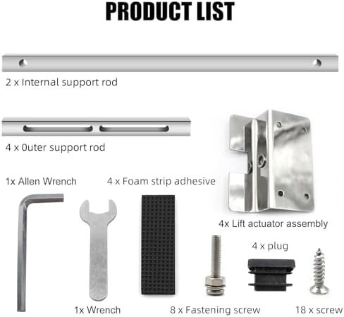 Undermount Sink Bracket & Kitchen Sink Installation Parts Kit, Stainless Steel - Image 4