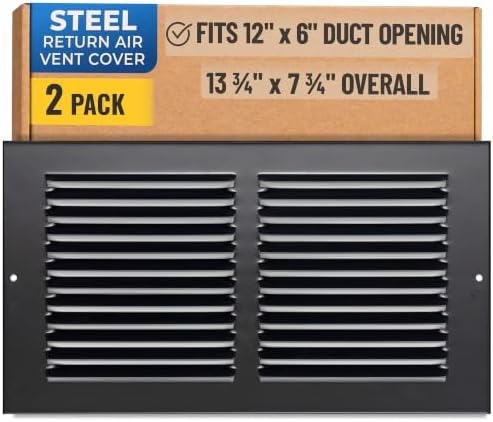 Fits 12x6 Duct Opening | Steel Return Air Grille by Handua | Vent Cover Grill by Handua