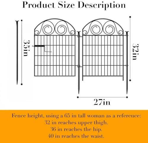 Getlay Dog Fence Outdoor for Yard, 32 Inch 24 Panels Total Length 52.5 Ft Pet - Image 2