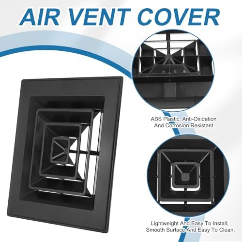 PATIKIL 12 x 12 Inch Square Vent Cover, Plastic Return Air Grille Ceiling Air - Image 4