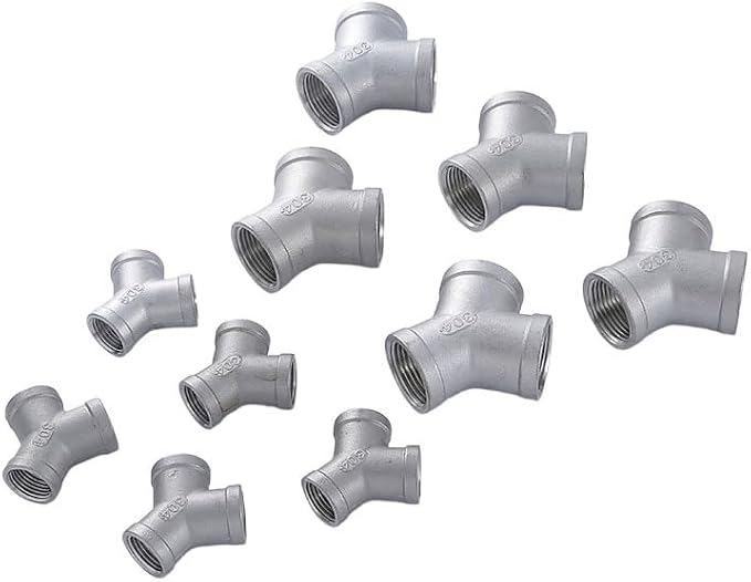 Stainless Steel 304 Tee NPT Female 1/4" Y Shaped 3 Way Cast Pipe Fitting - Image 5