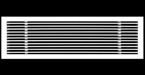 HVAC Premium 32"W X 6"H Linear Aluminum Clip-On Bar Return Air Grille - Image 2