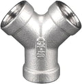 Stainless Steel 304 Tee NPT Female 1/4" Y Shaped 3 Way Cast Pipe Fitting by Unknown