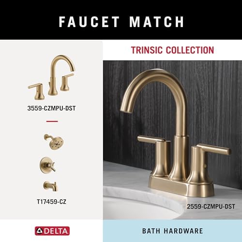 Delta Single Post Toilet Paper Holder | Champagne Bronze | Wall Mount | Trinsic - Image 4