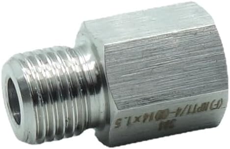 1 Piece 1/4" NPT Pipe Female x M14 x 1.5 Male Metric Gauge Sensor Adapter by CDQBWKJGFJ