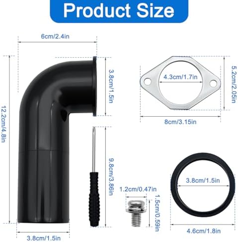YuCool Garbage Disposal Drain Elbow Replacement Kit, Includes 1.5" Elbow - Image 2