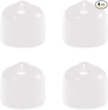 Rubber Pipe Cap End Caps 2 Inch Round Black Vinyl Covers Pack of 4 Hardware by YAFIYGI