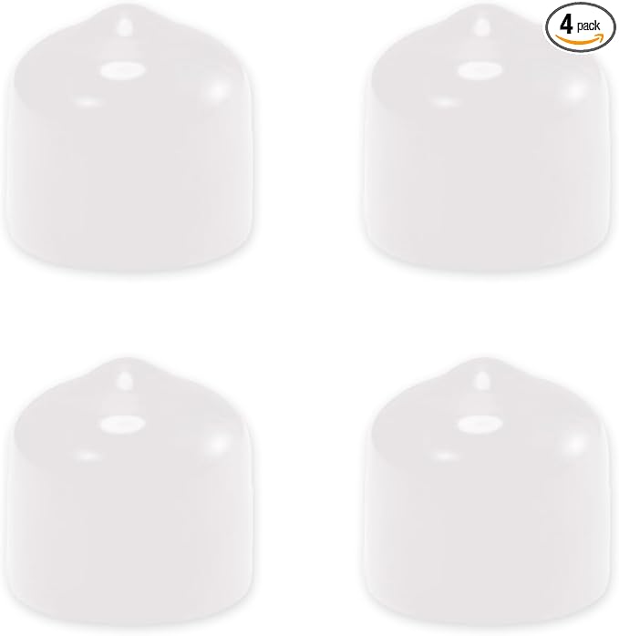 Rubber Pipe Cap End Caps 2 Inch Round Black Vinyl Covers Pack of 4 Hardware by YAFIYGI