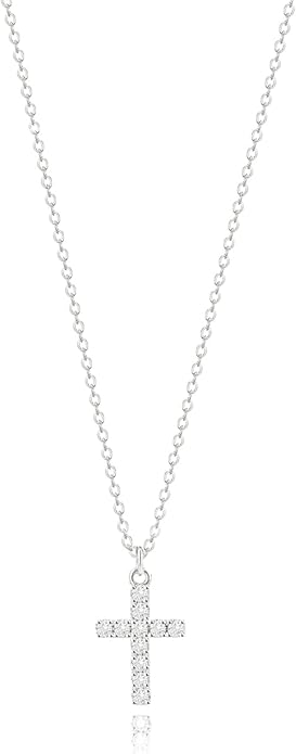 Zeffy Cross Necklace for Women, 18k Gold/Silver Plated Tiny Cross Pendant Necklace Simple Layered Cross Necklaces Gold Jewelry for Women