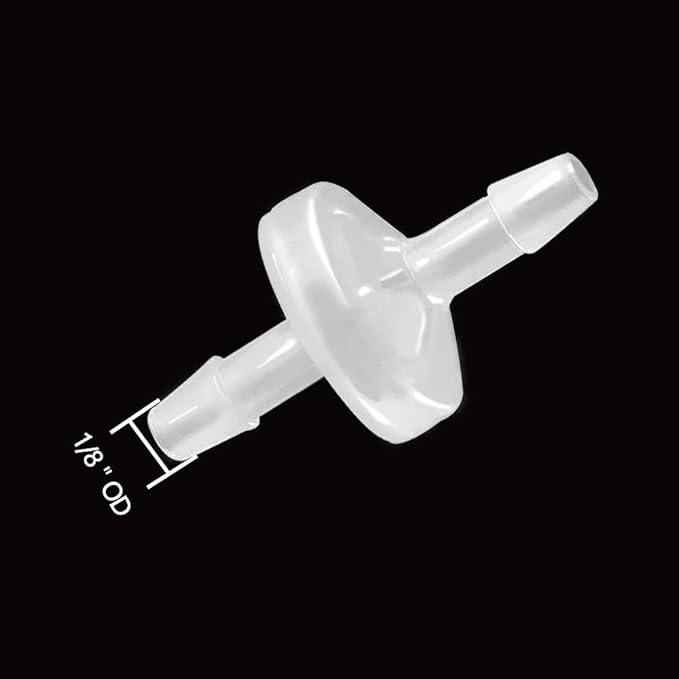 One Way Check Valve 1/8" Hose Barb Non Return Ozone Resistance Plastic Valve - Image 2