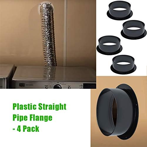 6 Inch Duct Connector Flange 4 Pack, ABS Exhaust Hose Wall Mount Adapter | - Image 7