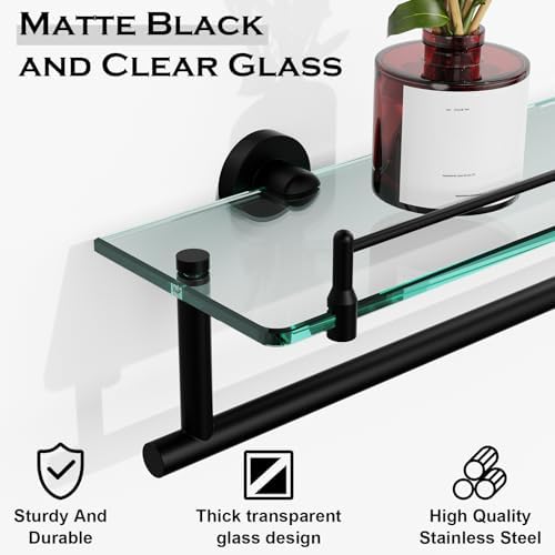 Towel Rack with Tempered Glass Shelf - Image 5