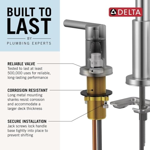 Delta Vesna Brushed Nickel Bathroom Faucet 3 Hole, 8 Inch Widespread Bathroom - Image 3
