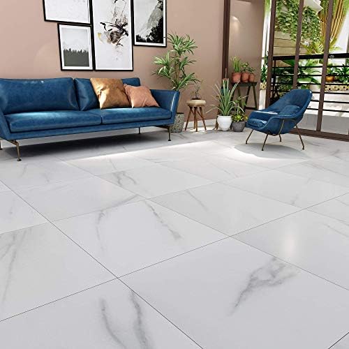 Livelynine White Peel and Stick Floor Tile 16pcs 12X12 Inch Stick on Floor - Image 4