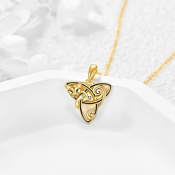 KECHO 14K Gold Animal Pendant Necklace - Dainty Zodiac & Pet Inspired Charm Necklace for Women - 16+1+1"