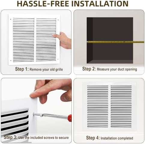 24x24 Return Air Grille for 24"W x 24"H Duct Opening, Return Air Vent Cover - Image 7