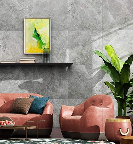 Livelynine 16-Tiles Marble Grey Peel and Stick Floor Tile Stickers 12X12 Inch - Image 4