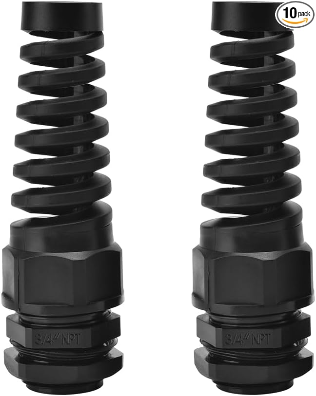 Strain Relief Cord Connector, CGELE 2 Pack NPT 3/4" Waterproof Cable Gland Cord by CGELE
