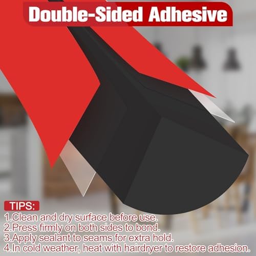 ToLanbbt Flexible Quarter Round Molding, 590 Inch Peel and Stick Rubber Trim - Image 3