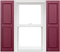 Homeside Raised Panel Vinyl Shutter 1 Pair 14-1/2in. x 43in. 330 Berry by Polaris