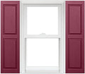 Homeside Raised Panel Vinyl Shutter 1 Pair 14-1/2in. x 63in. 330 Berry by Polaris