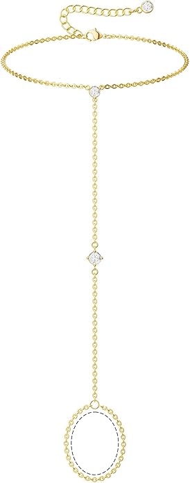 Dainty Anklet for Women - Trendy 14K Gold Plated Ankle Bracelets Adjustable Bead Link Chain Waterproof Pearl CZ Anklets Non Tarnish Foot Jewelry Gift