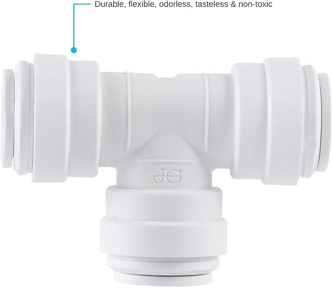 John Guest Speedfit 3/8 Inch x 3/8 Inch x 1/4 Inch OD Reducing Tee, Push to - Image 5