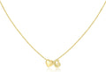 M MOOHAM Valentines Gifts for Kids Her - Heart Initial Necklaces for Women Girls 14K Gold Plated Tiny Heart Necklace Jewelry for Kids Personalized Birthday Gifts for Teen Girls Trendy