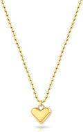 Zeffy Dainty Gold Heart Necklace for Women Trendy 14K Gold/Silver Plate Cute Heart Pendant Choker Necklaces Gold Love Heart Chain Necklace for Women Dainty Gold Jewelry Gifts for Women