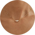 Pearl Necklaces for Women-14k Gold Plated Layered-Single Pearl Necklace Simple Pearl Choker Necklaces for Women Trendy Cute Gold Necklace Jewelry for Women Gifts