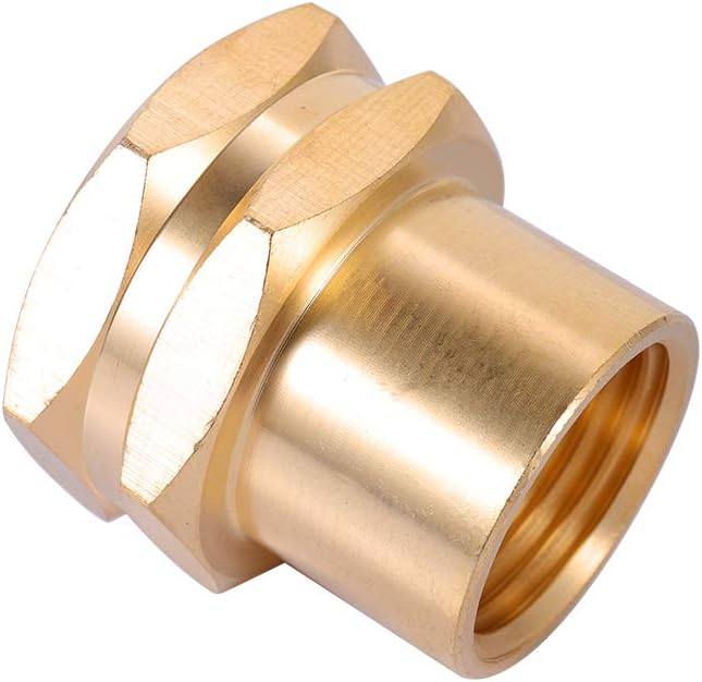3/4" GHT Female to 1/2" NPT Female Connector, Brass Garden Hose Fitting 2pcs - Image 4