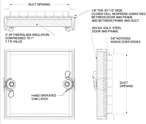 Acudor CD-5080 Duct Access Door 18 x 18 - Image 2