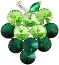 Fruit Brooch Austrian Crystal Rhinestone Brooch 18K Gold Plated Birthstone Lapel Pin Jewelry Birthday Gifts for Women Men