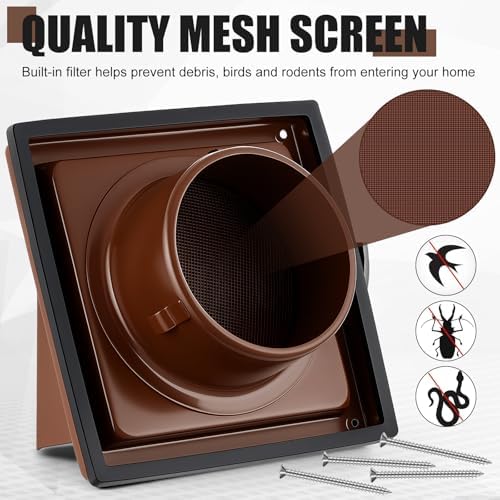 Gisafai 6 Inch Dryer Vent Cover Outdoor - Image 3