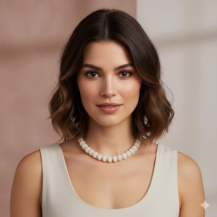 LILIE&WHITE Resin Chunky Beaded Necklace for Women Minimalistic Modern Statement Necklace Jewelry Accessories