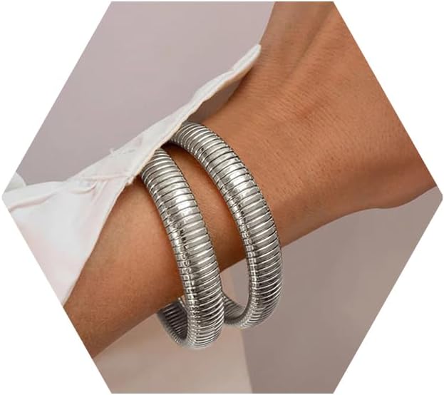18K Gold Plated Bracelets for Women Gold Bangles for Women Chunky Bangle Bracelets for Women Bracelets Stack Tarnish Free Bangle Set of 3 for Women Accessories for Her Gifts