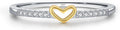 S925 Sterling Silver Infinity & Heart Pavé Ring for Women – Minimalist Twist Design, Everyday Stackable CZ Band, Casual Chic Jewelry