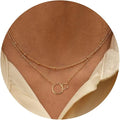 CHESKY 14k Gold Plated/Silver Plated Dainty Necklace for Women, Trendy Satellite Choker Necklace Thin Beaded Layered Choker Necklaces Discs Paperclip Chain Necklaces Womens Simple Jewelry