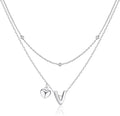 adoyi Valentines Day Gifts for Women Hers Dainty 14K Gold Plated Heart Initial Necklaces Layered Letter A-Z Pendant Necklace Stack Trendy Jewelry Birthday Valentines Day Gifts for Women Jewelry